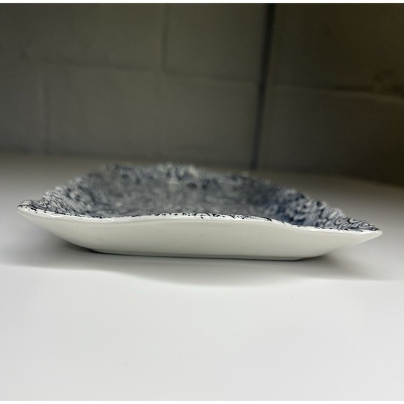 James Kent Staffordshire England Vanity Sandwich Tray Blue Chintz Transferware - Picture 7 of 11